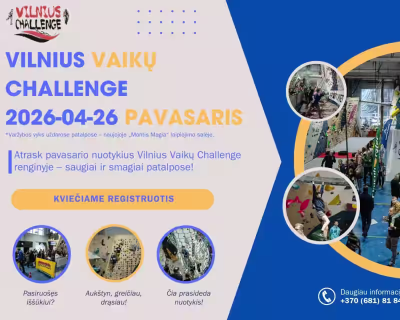 Vilniaus Vaikų Challenge Uždarų Patalpų 2026-04-26 nuotrauka 1