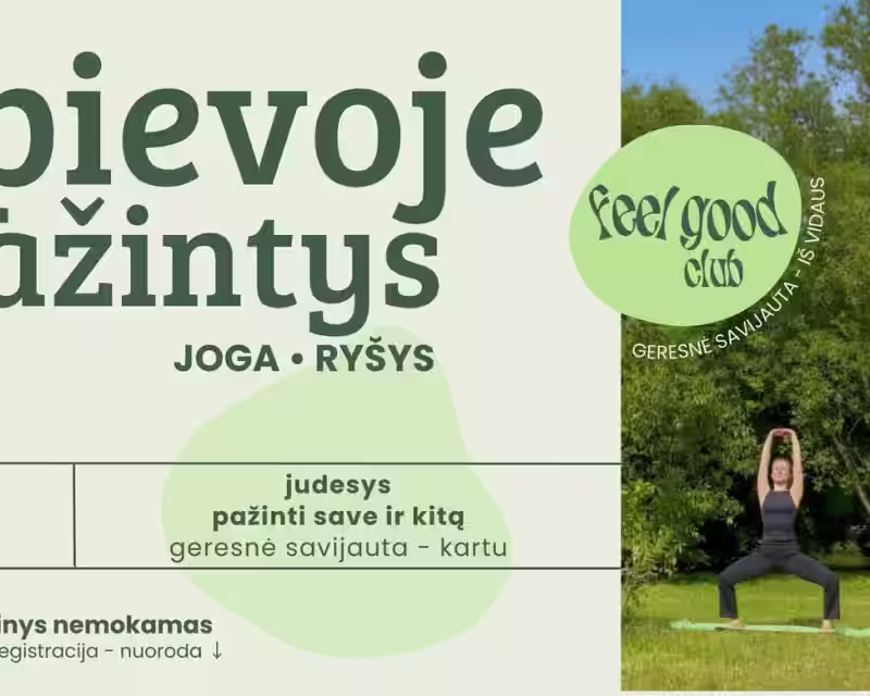 joga pievoje + pažintys - feel good club, bernardinų sodas nuotrauka 1
