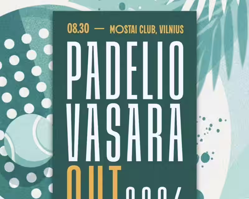 PADELIO TURNYRAS “PADELIO VASARA OUT 2026” nuotrauka 1