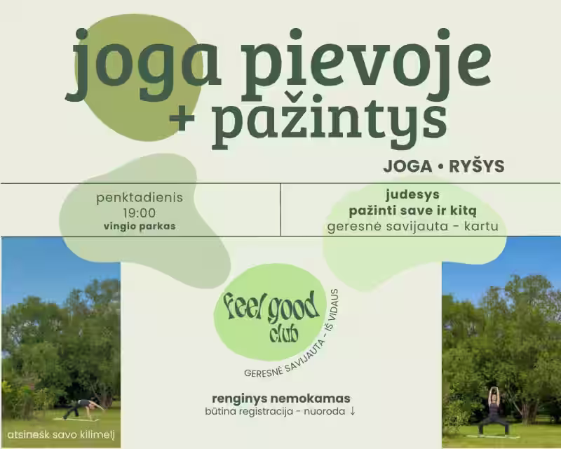 joga pievoje + pažintys - feel good club, vingio parkas nuotrauka 1