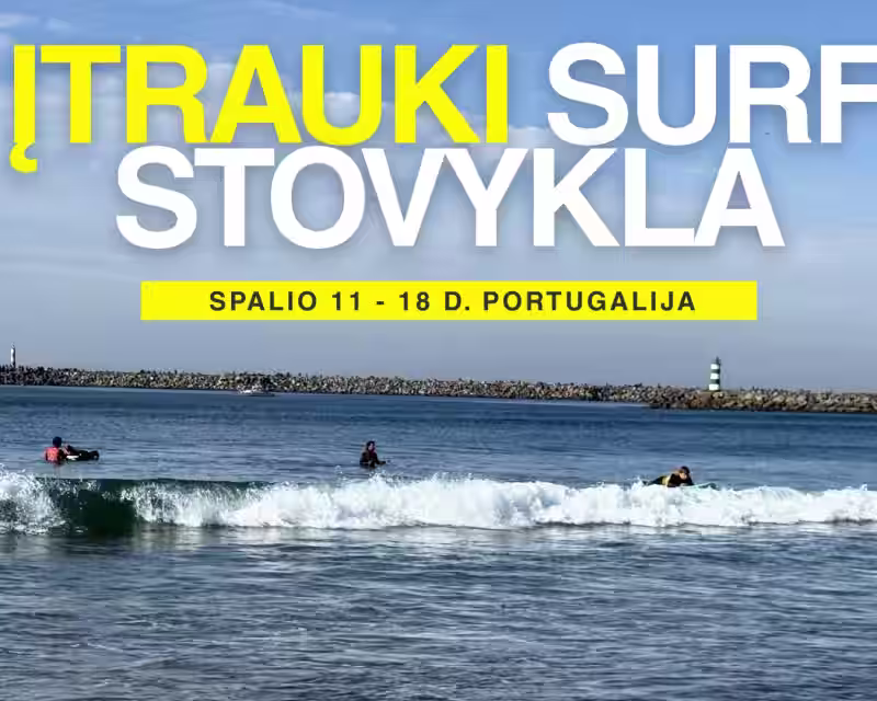 ĮTRAUKI SURF STOVYKLA I PORTUGALIJA 2026 nuotrauka 1
