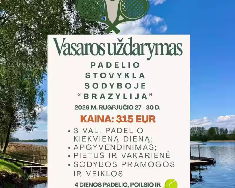 Padelio Stovykla Sodyboje „Brazylija“ nuotrauka 1