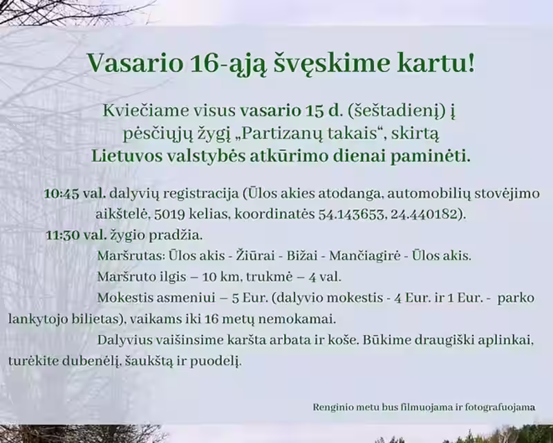 Pėsčiųjų žygis Vasario 16 paminėti nuotrauka 3