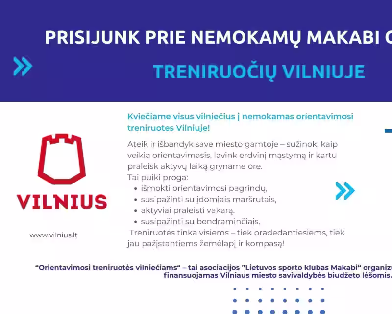 Makabi orientavimosi treniruotės vilniečiams | 2026-06-23 | Vingio parkas nuotrauka 1
