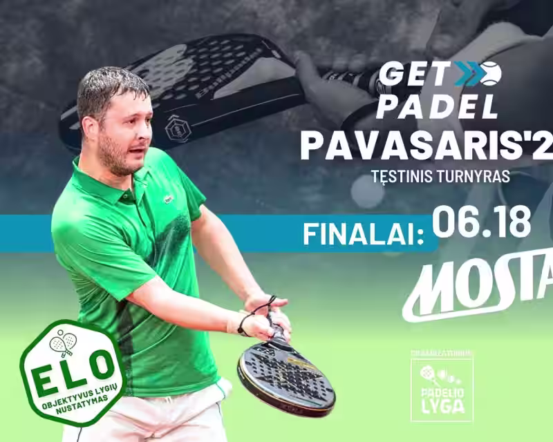 Padelio lyga FINALAI | GetPadel PAVASARIS'26 tęstinis turnyras nuotrauka 1