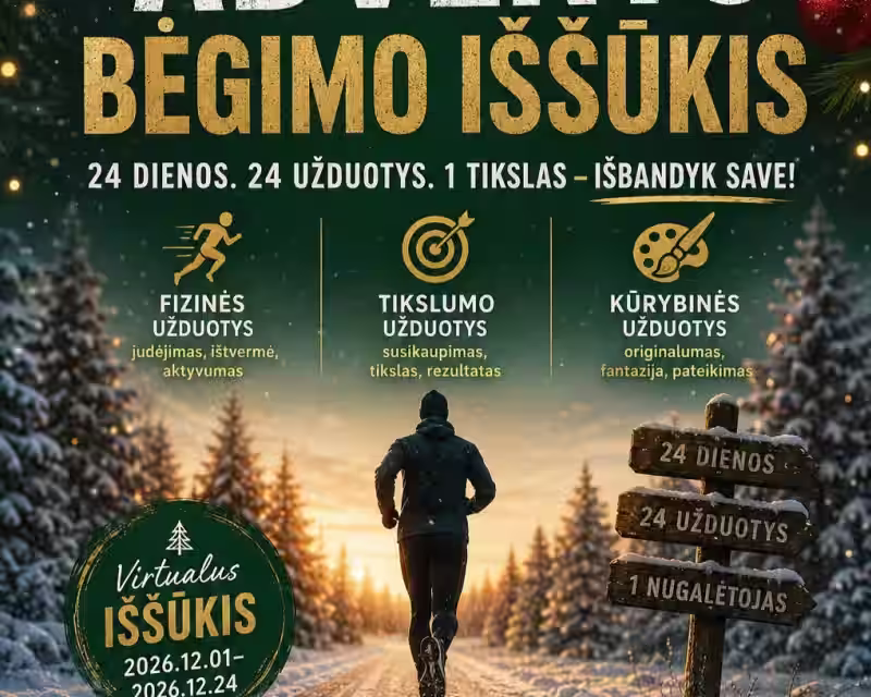 Advento bėgimo iššūkis 2026! nuotrauka 1