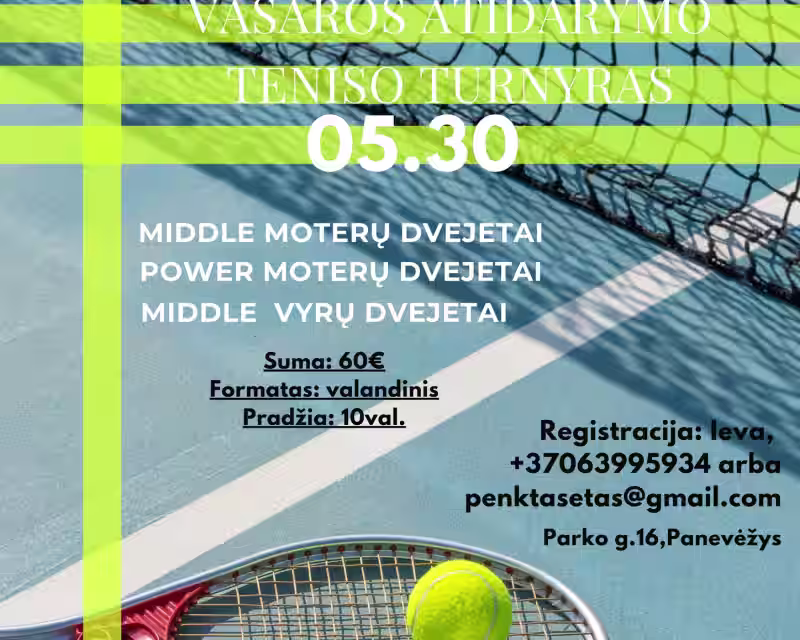 Vasaros atidarymo teniso turnyras nuotrauka 1