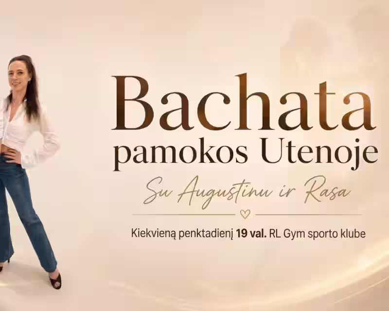 💃🕺 Bachata pamokos Utenoje + Bachata Party 🔥 nuotrauka 1