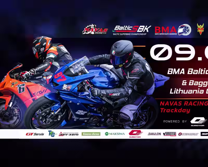 Navas Racing Club Trackday & BMA BalticSBK Round VII, Bagger Racing Lithuania Cup Round IV nuotrauka 1
