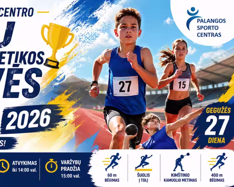PALANGOS SPORTO CENTRO VAIKŲ LENGVOSIOS ATLETIKOS TRIKOVĖS TAURĖ 2026  nuotrauka 1