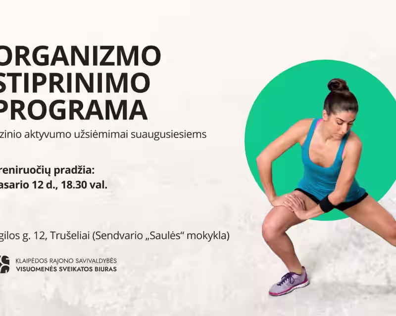 Organizmo stiprinimo programa – fizinio aktyvumo užsiėmimai Trušeliuose nuotrauka 1