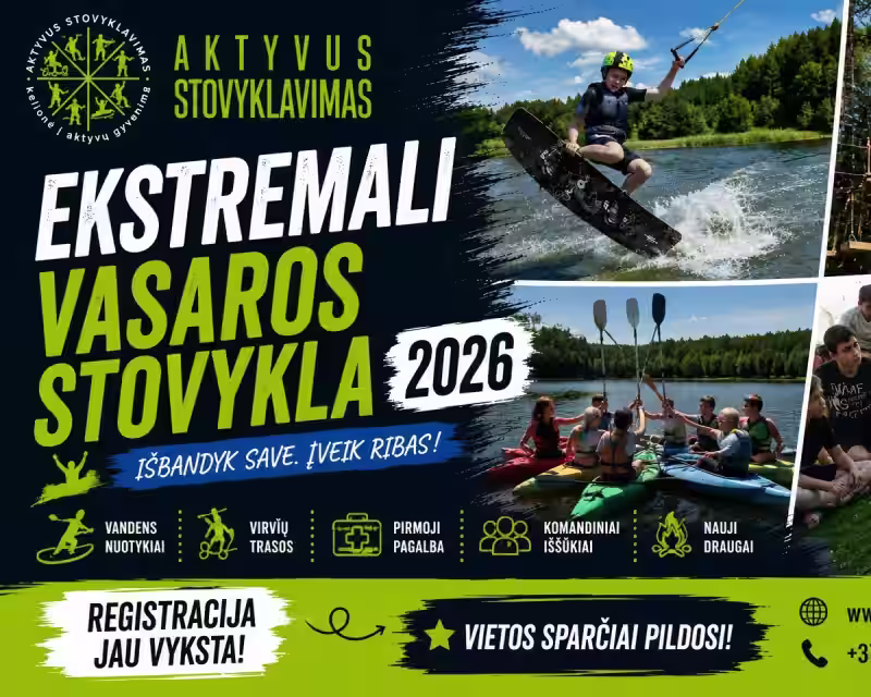 Ekstremali stovykla vaikams - Druskininkai nuotrauka 1