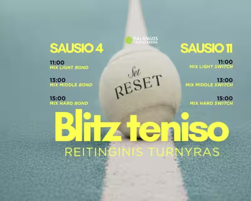 Reitinginis Blitz Teniso Turnyras Palangoje nuotrauka 1