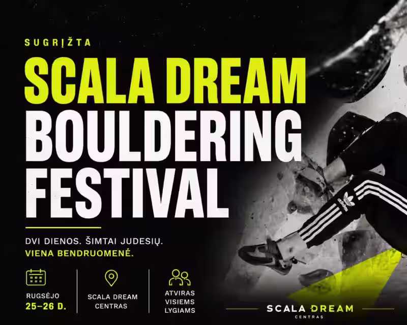 Scala Dream Bouldering Festival 2026 09 25-26 nuotrauka 1