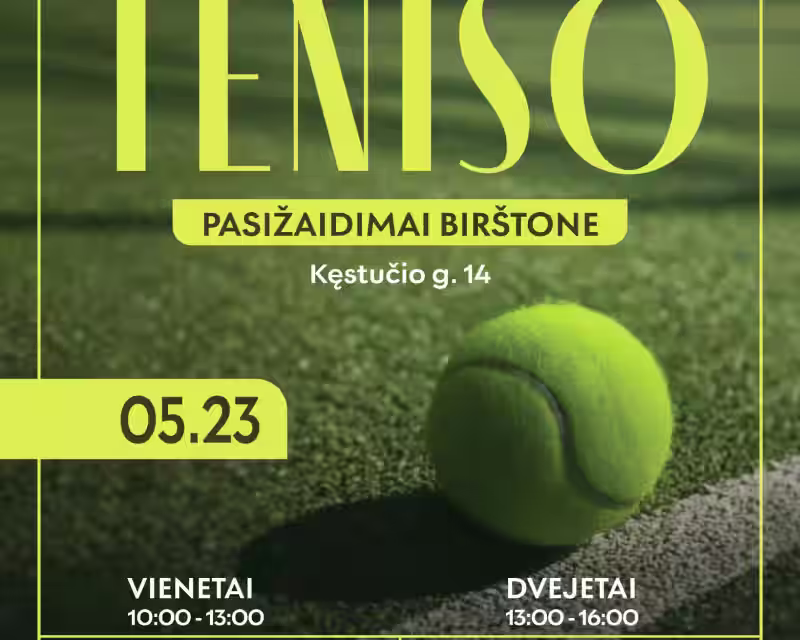 TENISO VIENETŲ IR DVEJETŲ PASIŽAIDIMAI BIRŠTONE nuotrauka 1