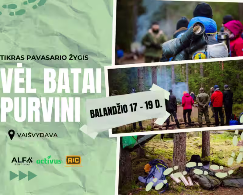 Tikras pavasario žygis – VĖL BATAI PURVINI nuotrauka 1