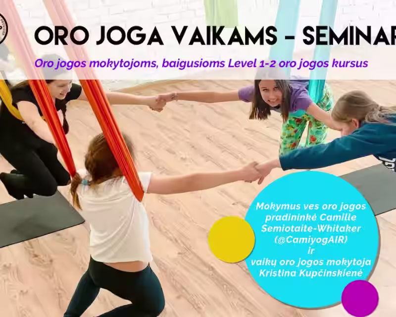 Oro Joga Vaikams mokymai | Seminaras baigusiems oro jogos kursus nuotrauka 1