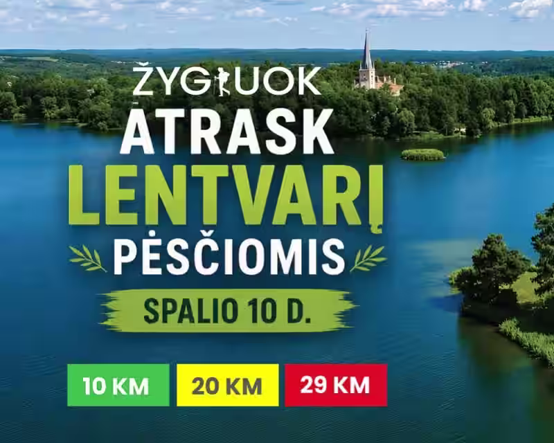 ŽYGIUOK IR ATRASK LENTVARĮ PĖSČIOMIS nuotrauka 1