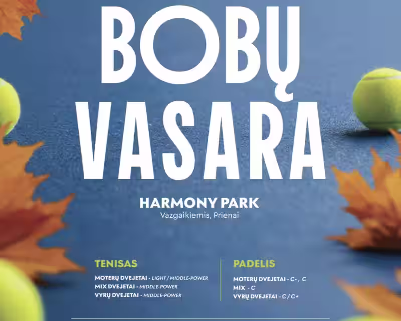 TENISO IR PADELIO TURNYRAS “BOBŲ VASARA” HARMONY PARK 2026 nuotrauka 1