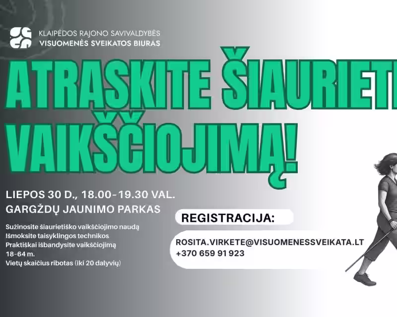 Atraskite šiaurietišką vaikščiojimą – judėjimas sveikesnei kasdienybei nuotrauka 1