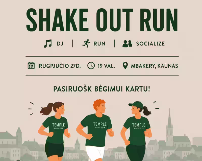 SHAKE OUT RUN - TEMPLE KAUNO PUSMARATONIS nuotrauka 1