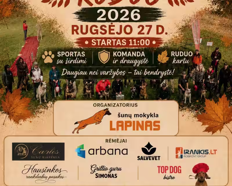 Lauryniškių ruduo: šunų bėgimo varžybos 2026 nuotrauka 1