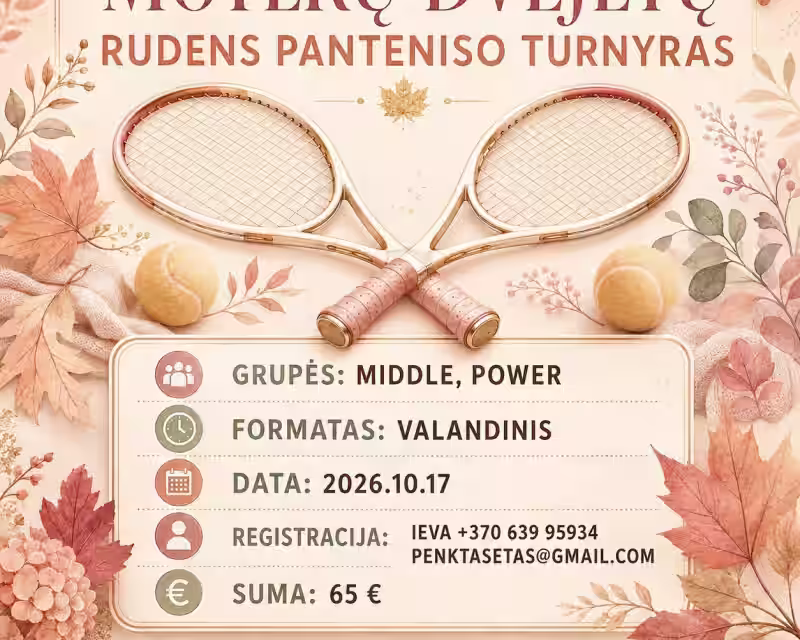 Moterų dvejetų rudens teniso turnyras nuotrauka 1