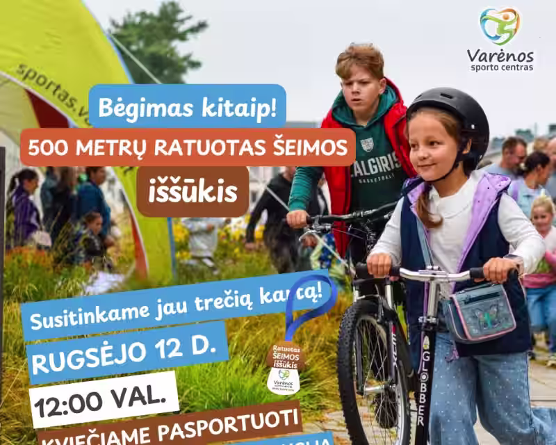 500 metrų ratuotas šeimos iššūkis Grybų šventėje 2026! nuotrauka 1