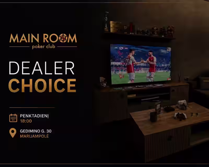 Dealer Choice (800 GTD) - Sportinis pokeris Marijampolėje nuotrauka 1