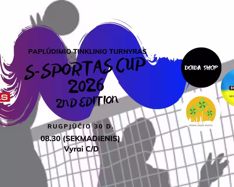 S-Sportas CUP 2026 2nd edition - Vyrų C/D paplūdimio tinklinio varžybos nuotrauka 1