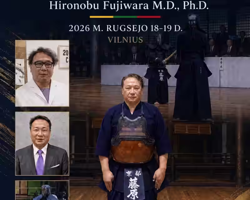 KENDO 8 DAN MOKYTOJO HIRONOBU FUJIWARA (8 Dan)VIZITAS LIETUVOJE nuotrauka 1