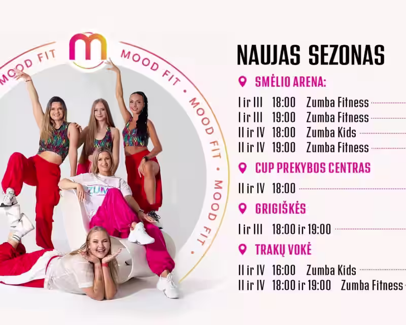 Rugsėjo 3 d. NEMOKAMA MOOD FIT SEZONO ATIDARYMO TRENIRUOTĖ CUP TERASOJE nuotrauka 1