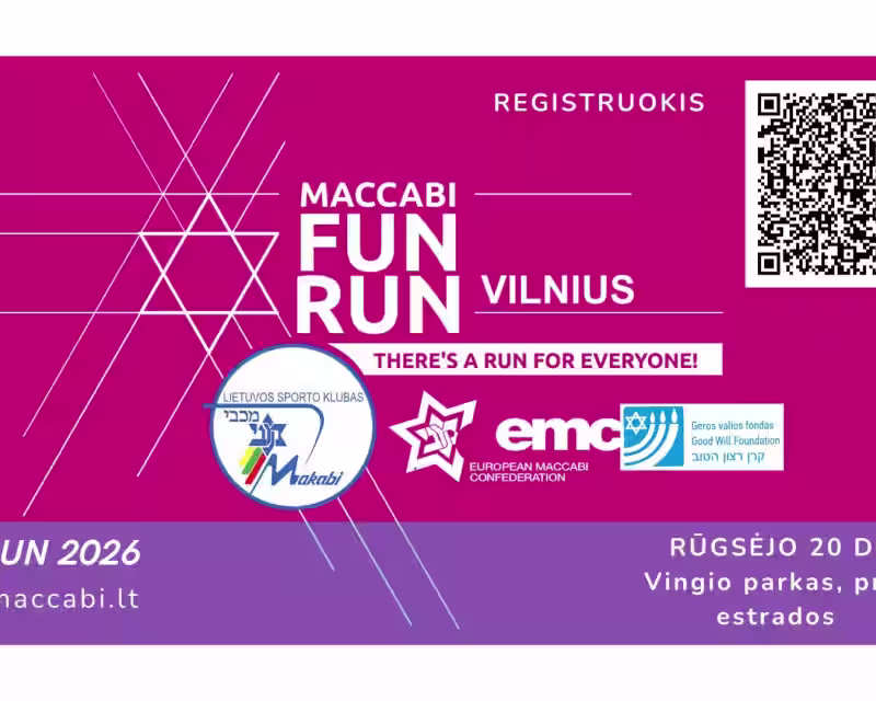 2026 Maccabi FUN RUN bėgimas nuotrauka 1