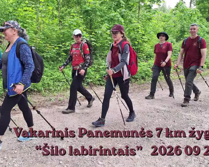 Vakarinis Panemunės 7 km žygis  "Šilo labirintais" nuotrauka 1