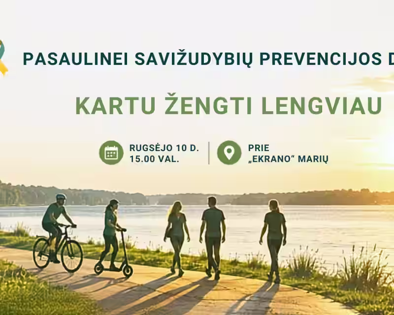 Kartu žengti lengviau | Pasaulinės savižudybių prevencijos dienos renginys nuotrauka 1