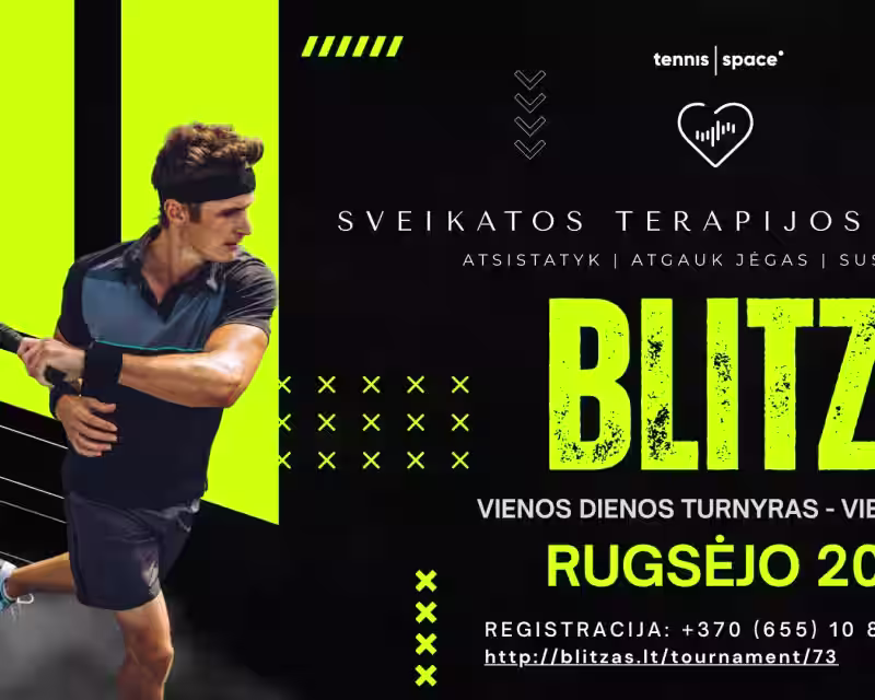 SVEIKATOS TERAPIJOS CENTRO BLITZ VIENETŲ VIENOS DIENOS TENISO TURNYRAS nuotrauka 1