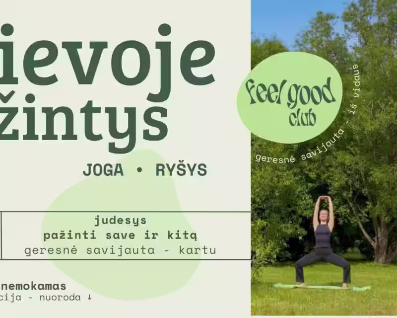 joga pievoje + pažintys, bernardinų sodas | feel good club nuotrauka 1