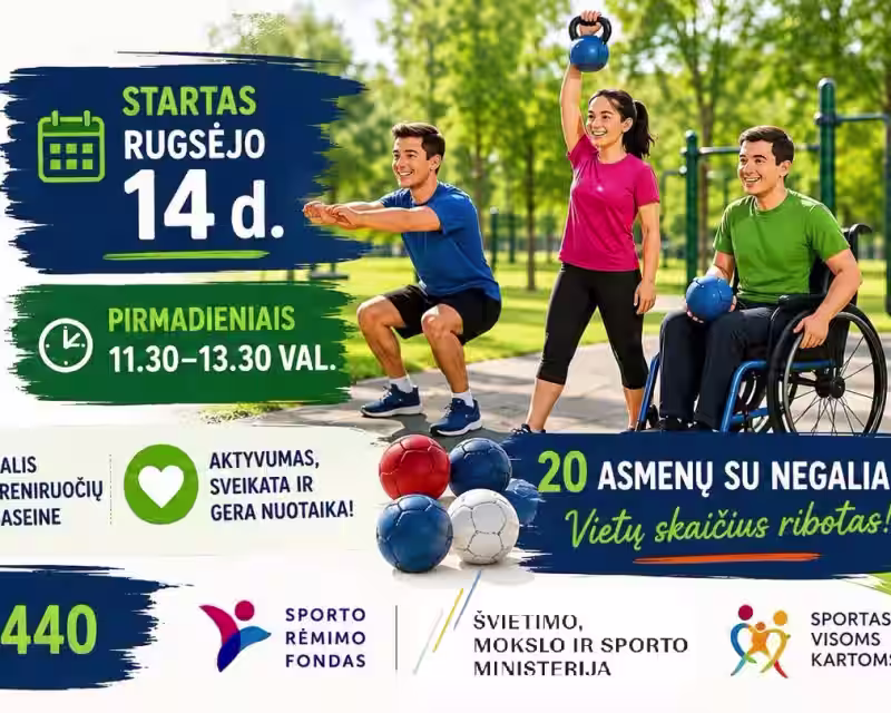 Asmenims su negalia fizinio aktyvumo treniruotes! nuotrauka 1