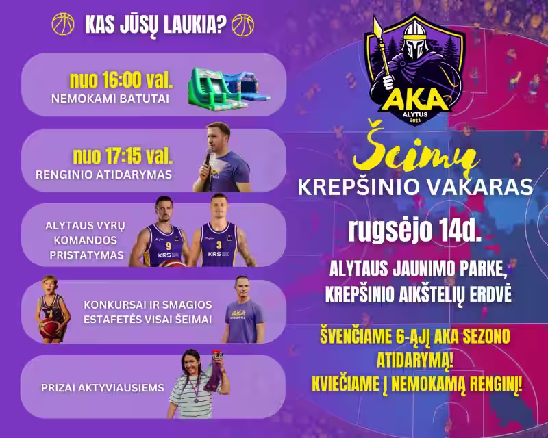 Šeimų krepšinio vakaras nuotrauka 1