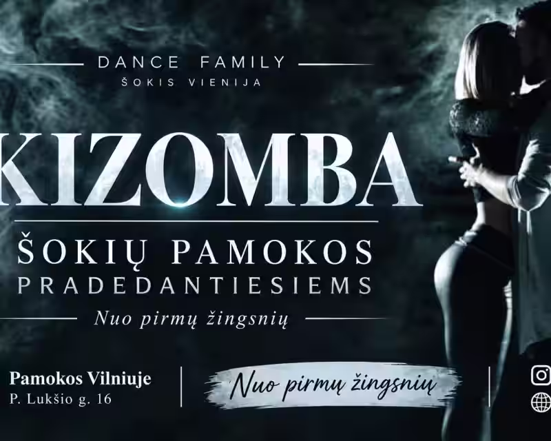 KIZOMBA, šokių pamokos pradedantiesiems, nuo pirmų žingsnių, Vilniuje nuotrauka 1