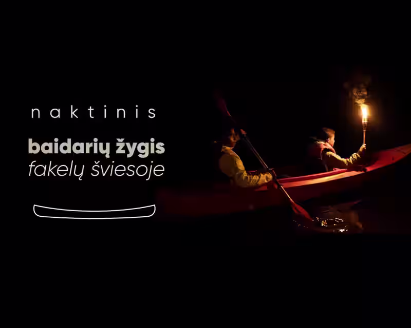Turizmo naktis Anykščiuose: naktinis baidarių žygis fakelų šviesoje! nuotrauka 1
