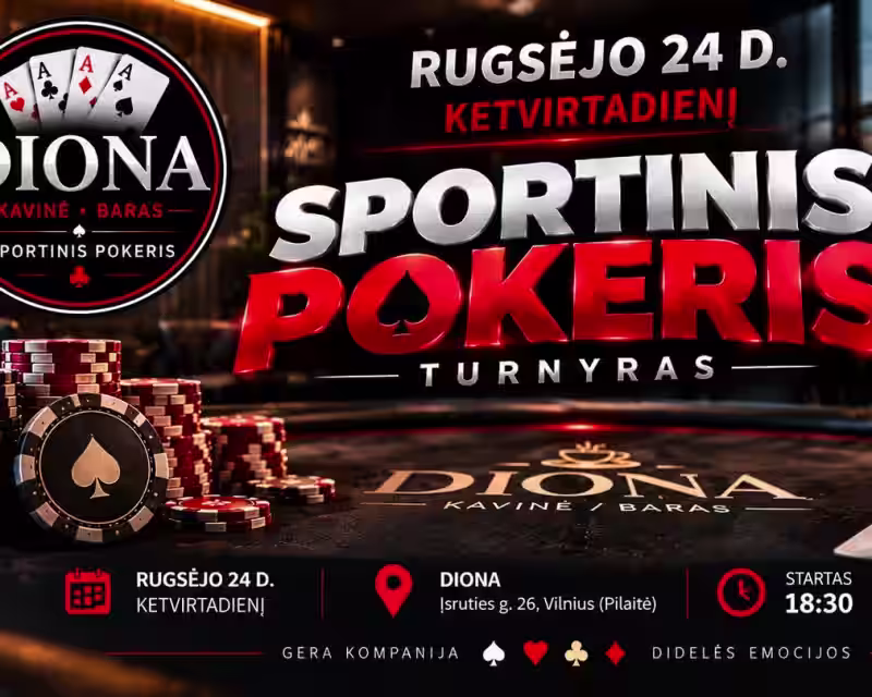 🔥 ANTRAS ŠIO SEZONO POKERIO VAKARAS PILAITĖJE | DIONA ♠️ nuotrauka 1