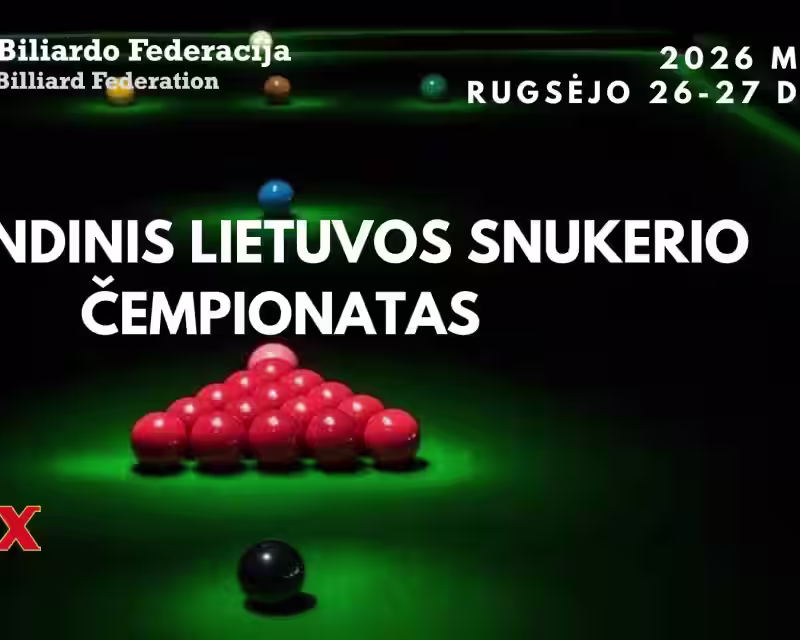 Lietuvos komandinis snukerio čempionatas 2026 nuotrauka 1