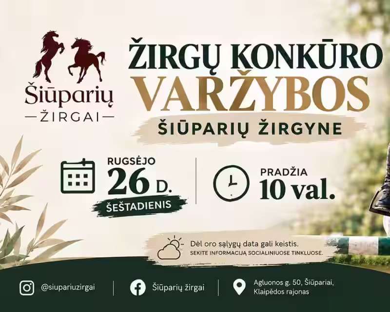 Žirgų konkūro varžybos. Šiūpariai nuotrauka 1