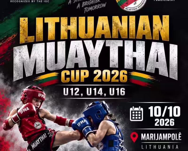 LIETUVOS MUAYTHAI TAURĖ 2026 (U12, U14, U16) nuotrauka 1