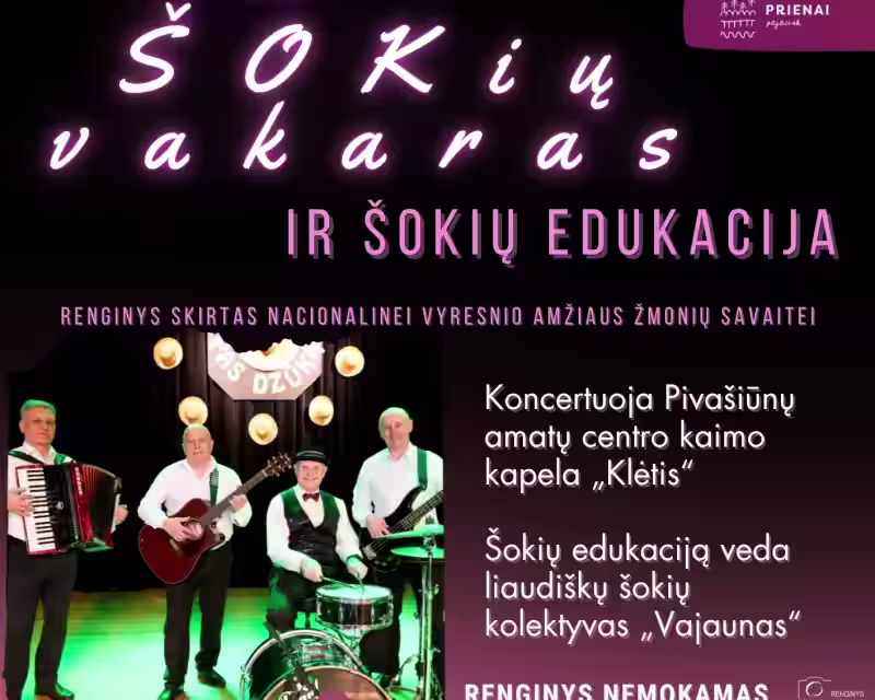 ŠOKIŲ VAKARAS IR ŠOKIŲ EDUKACIJA nuotrauka 1