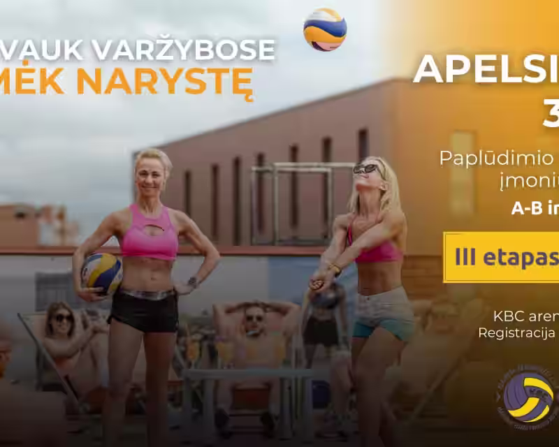 Paplūdimio tinklinio įmonių turnyras 3*3 "Apelsinas cup" 3-as etapas, lygiai A-B ir C-D nuotrauka 1