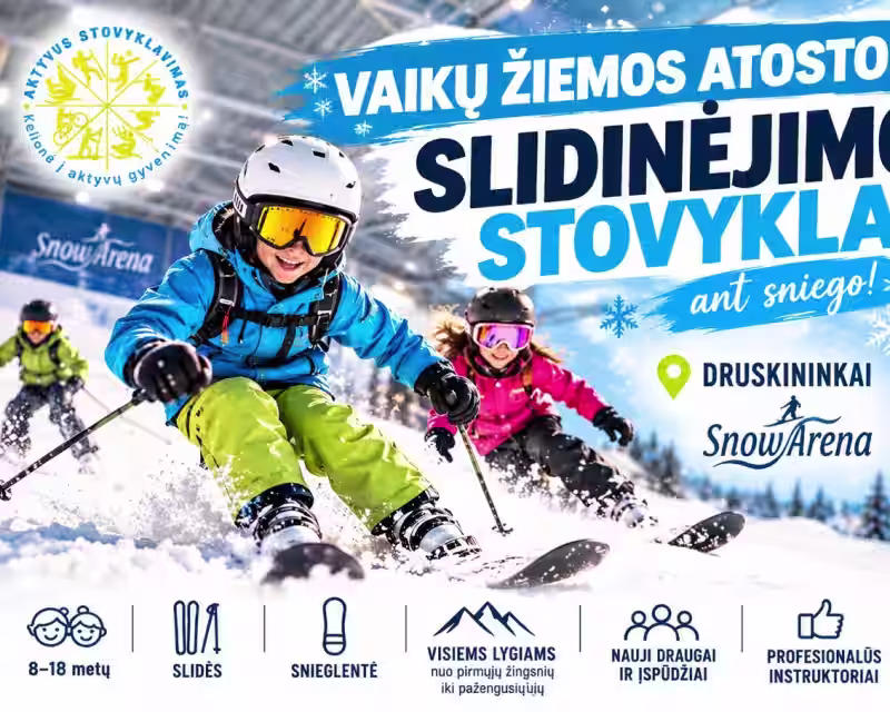 ❄️⛷️ VAIKŲ ŽIEMOS ATOSTOGOS ANT SNIEGO | DRUSKININKAI 🏂 nuotrauka 1
