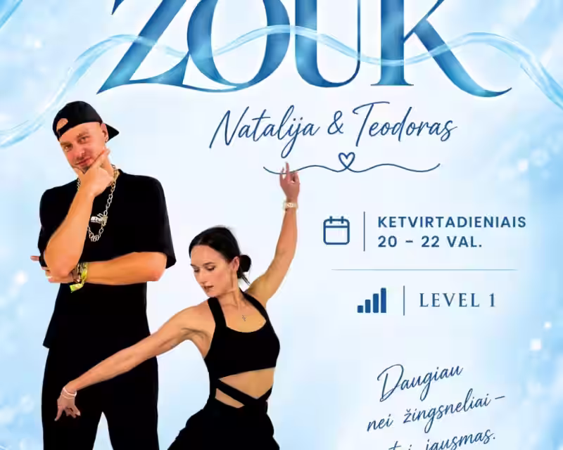 ZOUK pradedantieji 🩵 Spalio 8d. išbandyk NEMOKAMAI nuotrauka 1