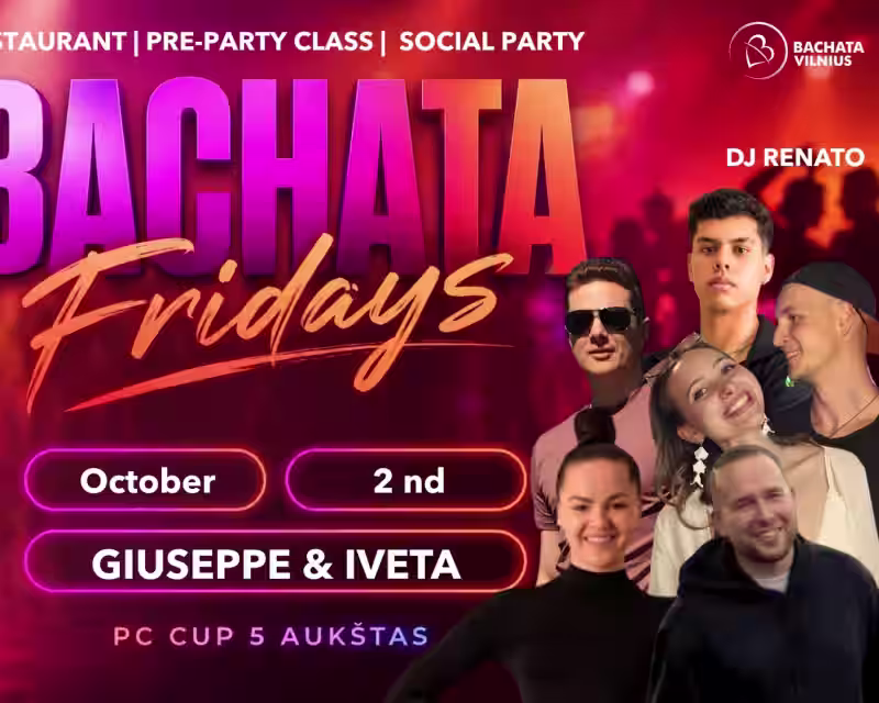 BACHATA FRIDAYS with Giuseppe & Iveta🍁💜 PC CUP💜 nuotrauka 1